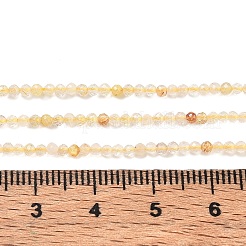 Natürlichen Gold Rutilquarz Perlen Stränge&nbsp;G-F509-42-2mm-01