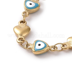 Braccialetti a catena in acciaio inossidabile 304 placcati ioni (ip)&nbsp;BJEW-P236-30G-06