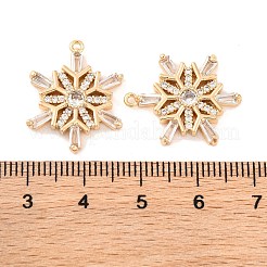 Pendenti in zirconi cubici trasparenti in micro pavè di ottone&nbsp;KK-S389-14G