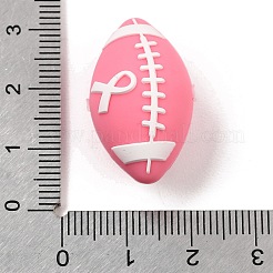 Perline in silicone a tema nastro rosa per la sensibilizzazione sul cancro al seno&nbsp;SL-CBA6E7F-01A