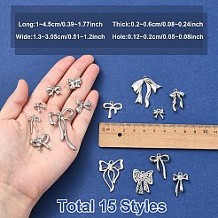 15 Stück 15 Stile Rack-Plating-Legierungsanhänger&nbsp;FIND-YW0006-53P