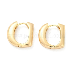 Boucles d'oreilles créoles en laiton en forme de D&nbsp;EJEW-Q016-17G