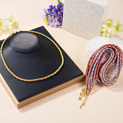 8 pieza de cordón de algodón de nailon redondo de 3.5 mm de 8 colores para hacer collares&nbsp;NJEW-TA0001-26G