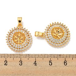 Gestell aus Messing mit Ösenanhängern und Mikropflaster aus Zirkonia&nbsp;KK-A214-18G
