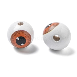 Perles européennes en bois de schima imprimées&nbsp;WOOD-G023-01C