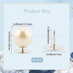 20 pieza de botones de plástico ABS sin costuras con forma de perla&nbsp;BUTT-CY0001-22B