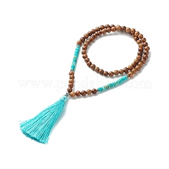 Collana con ciondolo grande in nylon con nappa per donna ragazza&nbsp;NJEW-JN03695