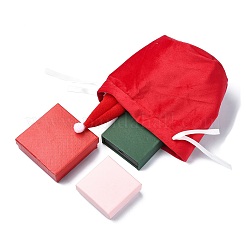 Sacs à cordon en velours chapeau de noël&nbsp;ST-CJ0001-01A