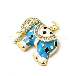 Ottone micro spianare pendenti zirconi&nbsp;KK-I378-01G