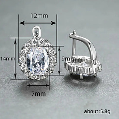 Créoles en laiton avec zircon cubique&nbsp;WGD6818-05