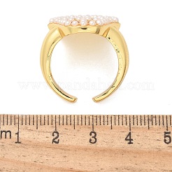 Manschettenringe aus Messing mit Emaille „Ghost“ für Damen&nbsp;RJEW-B117-02G