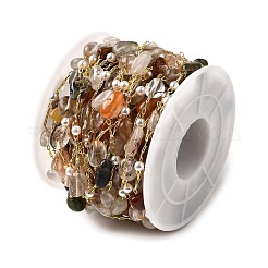 Chaînes de perles artisanales en pépites de quartz rutile naturel&nbsp;CHC-F020-04G-07