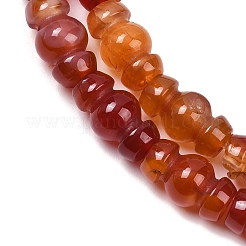 Brins de perles d'agate rouge naturelle (teintes et chauffées)&nbsp;G-P595-B02-01