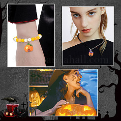20 Stück 10 Stile Halloween-Anhänger aus undurchsichtigem Harz&nbsp;RESI-SC0002-49