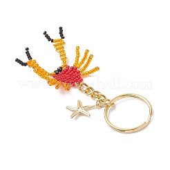 Porte-clés crabe spinelle noir naturel&nbsp;KEYC-MZ00051