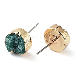 Natürliche druzy Achat Ohrstecker&nbsp;EJEW-L168-02A