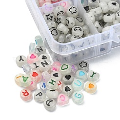 480pcs 8 leuchtende Acrylperlen im Stil&nbsp;MACR-YW0002-11