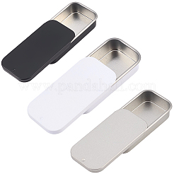 9 boîte de rangement de bibelots en fer blanc à couvercle coulissant de 3 couleurs&nbsp;CON-CP0001-016B