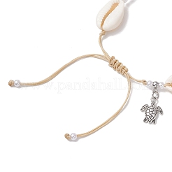 Braccialetti con ciondolo tartaruga in lega&nbsp;BJEW-JB11758-01