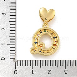 Pendentifs en laiton avec zircon cubique micro pavé&nbsp;KK-P281-01G-Q