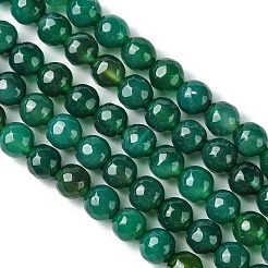 Natürliche grüne Onyx Achat Perlen Stränge&nbsp;G-G580-8mm-23