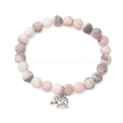 Braccialetti con ciondoli in lega a forma di elefante&nbsp;BJEW-JB12014
