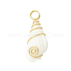 Pendentifs en coquille de trompette naturelle&nbsp;PALLOY-JF02794-01