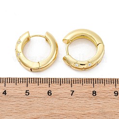 Klare kubische Zirkonia-Sterncreolen&nbsp;EJEW-C022-06G