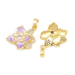 Pendentifs en laiton zircon cubique transparent&nbsp;CU-CBABDE1-02G-01