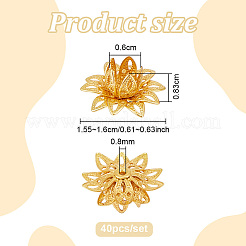 40 pc protezioni del branello d'ottone&nbsp;KK-PH0015-25G