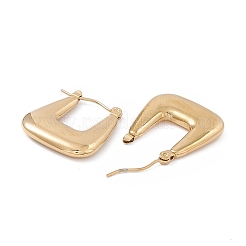 Pendientes de aro gruesos trapezoidales de acero inoxidable 304 con revestimiento iónico (IP) para mujer&nbsp;EJEW-B018-07G