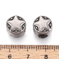 Perlen aus Edelstahl 304 im europäischen Stil mit großem Loch&nbsp;STAS-T072-104AS