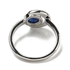 Anneaux réglables en lapis-lazuli naturel&nbsp;RJEW-K269-09P-05
