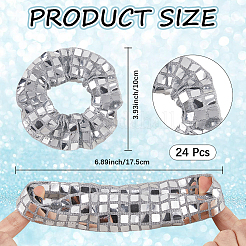 24 Stück elastisches Haar-Accessoire aus Polyester&nbsp;AJEW-CN0003-80