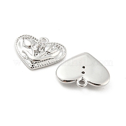 Pendentifs avec zircon cubiques à micro-pavés en laiton&nbsp;KK-E090-12P