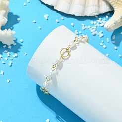 Gliederarmbänder aus natürlichen Süßwasser-Zuchtperlen&nbsp;BJEW-JB14043