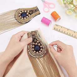 Eisen mode quaste epaulette&nbsp;AJEW-WH0235-45G