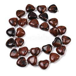 Natur Mahagoni Obsidian Perlen Stränge&nbsp;G-NH0069-A09