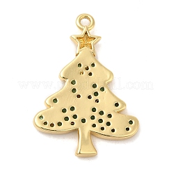 Placage en rack pendentifs en zircone cubique pavés de laiton&nbsp;X-KK-R150-08G-01