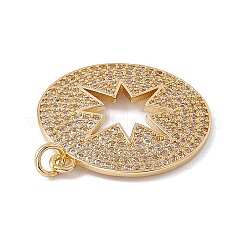 Pendenti in zirconi cubici trasparenti in micro pavè di ottone&nbsp;KK-G439-42G