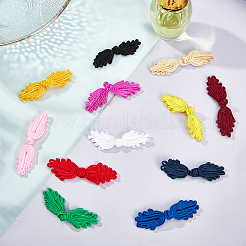 28sets 7 farbe handgemachte chinesische frösche knoten tasten sets&nbsp;BUTT-NB0001-38-1