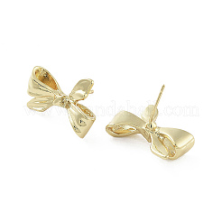 Ohrstecker aus Messing mit Schleife&nbsp;EJEW-Q811-03G