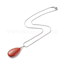 Ensemble de colliers et pendentifs en forme de larme avec pierres précieuses naturelles mélangées&nbsp;NJEW-JN04062