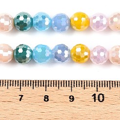 Fili di perle di vetro placcato&nbsp;X-GLAA-Z006-01F