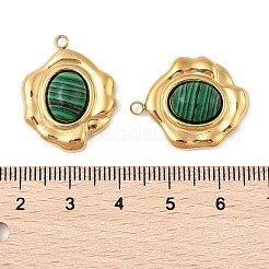 Ciondoli malachite sintetici&nbsp;STAS-P380-15G-03
