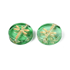 Perles de verre transparentes de peinture de cuisson&nbsp;DGLA-N018-30C