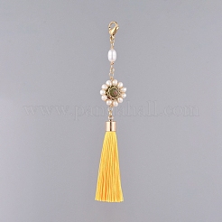 Decorazioni di grande pendente in poliestere nappa&nbsp;HJEW-JM00379-M