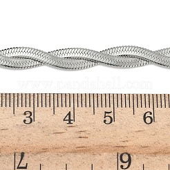 Fabricación de pulseras de cadena de serpiente plana de 6 hebras de acero inoxidable 304 de 2 mm&nbsp;STAS-P423-01P
