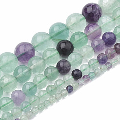 Natürlichen Fluorit Perlen Stränge&nbsp;G-S333-8mm-006