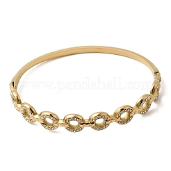 Bracelets à charnière en acier inoxydable 304 avec strass pour femmes&nbsp;BJEW-B168-02C-G